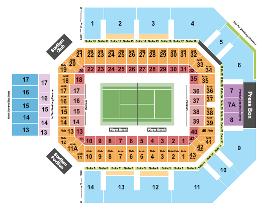 Fitzgerald Tennis Center Washington Open Seating Chart